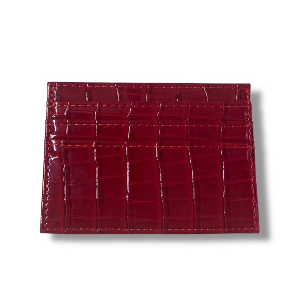 NEW - JOURNEY413 CROC LEATHER 4X3 CARD CASE WALLET 3 COLOR OPTIONS 1 - Picture 11 of 13